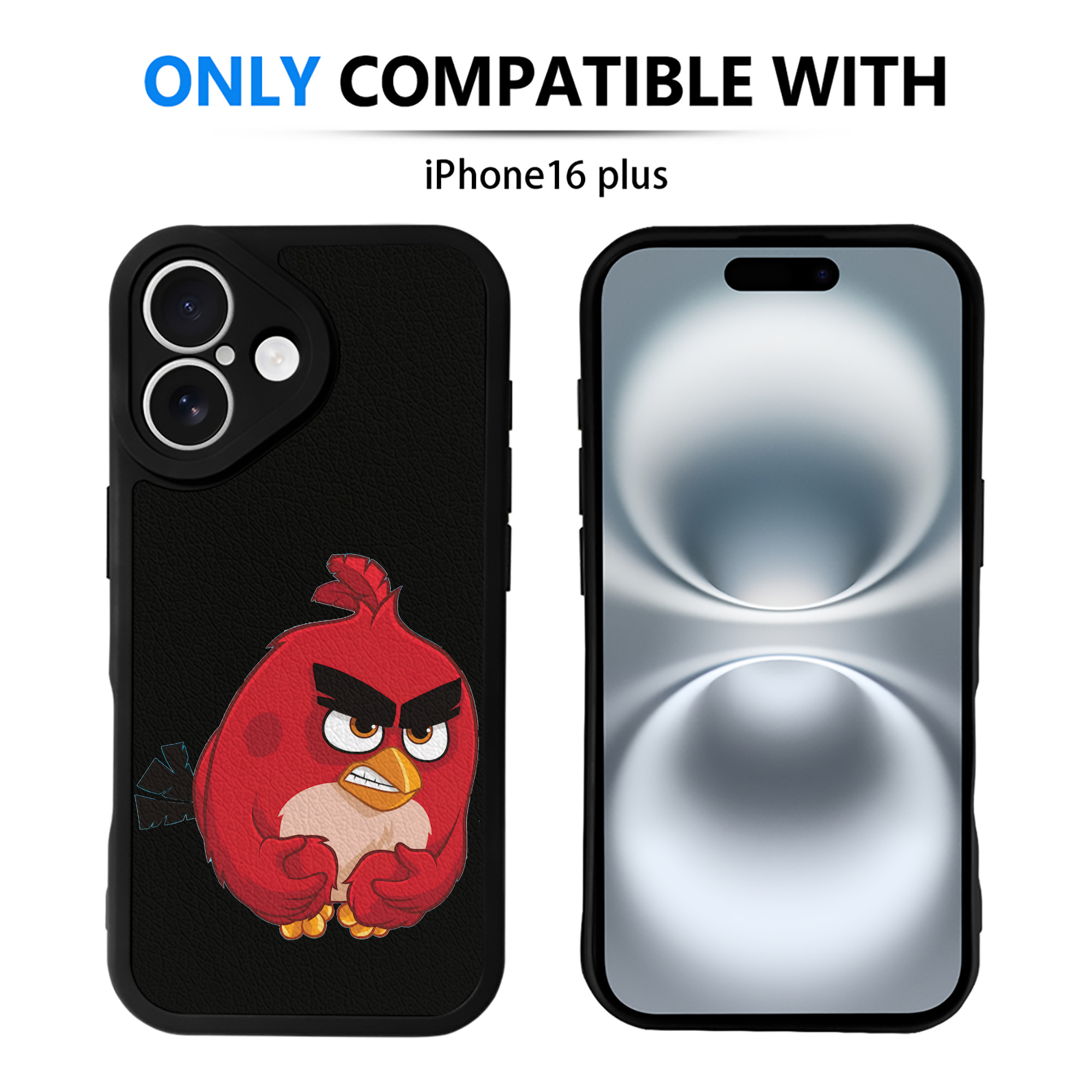 （画像用） Angry Birds アングリーバード 【iPhone 16シリーズ対応】シリコンスマホケース（レザー調） 材質：シリコン